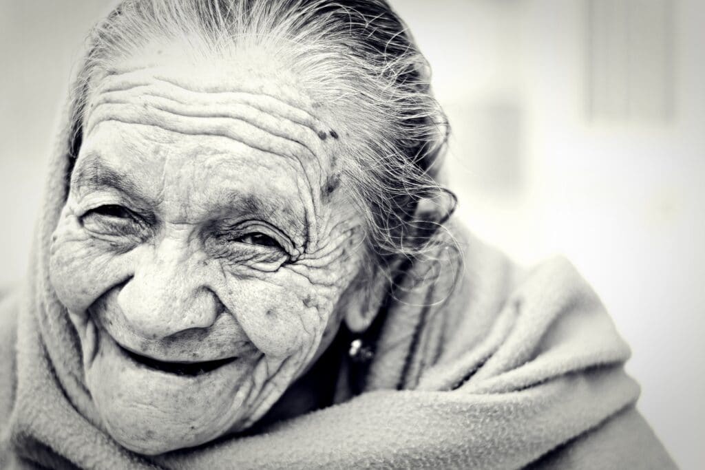 Anciana sonriendo