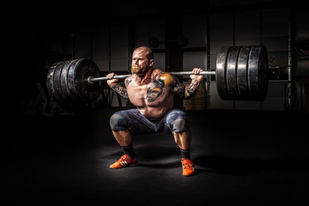 CrossFit Athete doing a heavy back squat