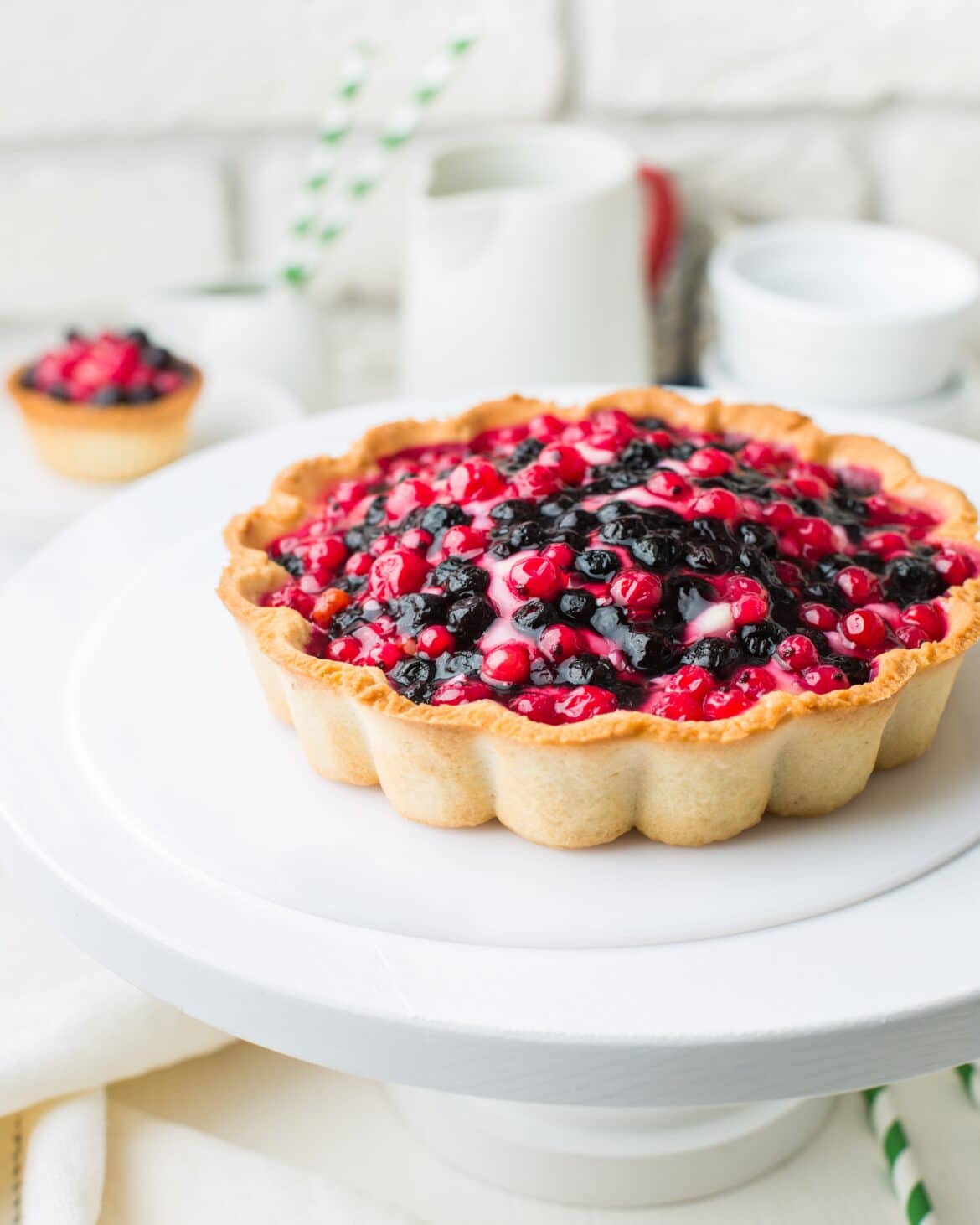 Tarta de arándanos exquisita, nutritiva y saludable  para tu día.