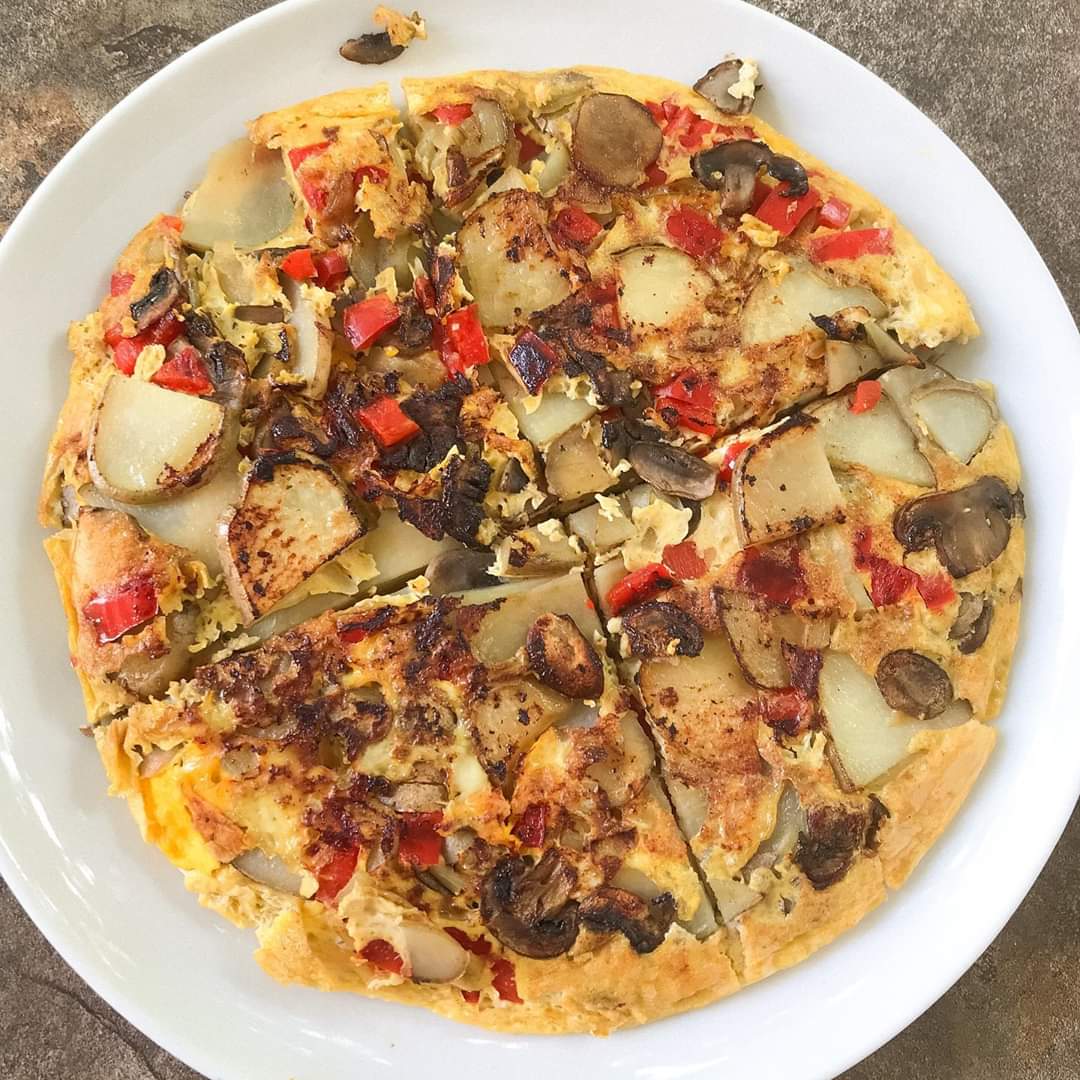 TORTILLA ESPAÑOLA CON VEGETALES 