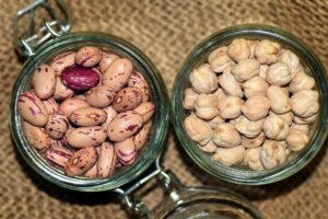 Garbanzos y frijoles