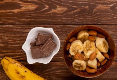 galletas de chocolate con plátanos