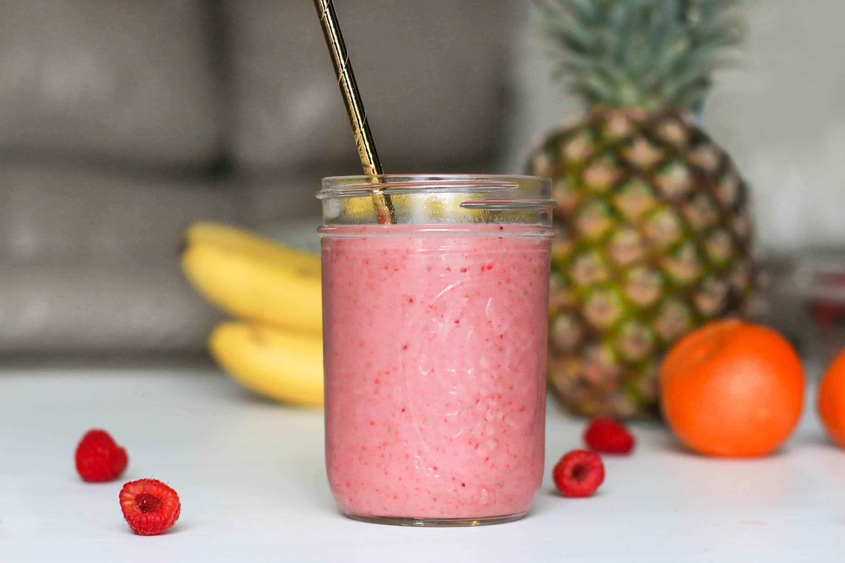 smoothie de frambuesas